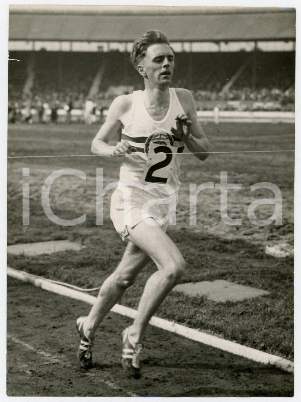 1956 LONDON White City Stadium - Frank SANDO at the London-Budapest match *Foto