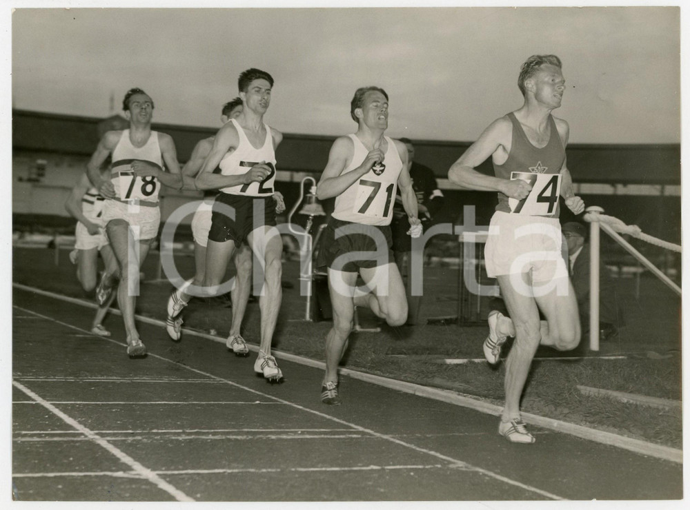 1957 LONDON White City Stadium ONE MILE RACE Derek IBBOTSON Stanislav JUNGWIRTH