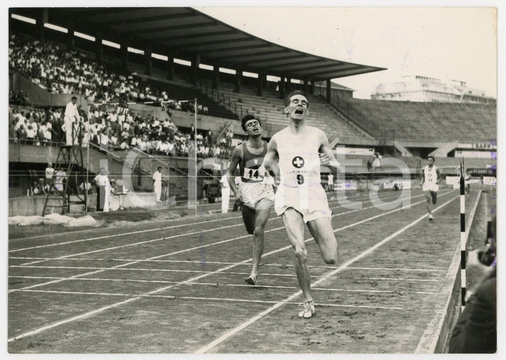 1958 TORINO ATLETICA Christian WÄGLI vince 800 metri - Meeting Italia - Svizzera