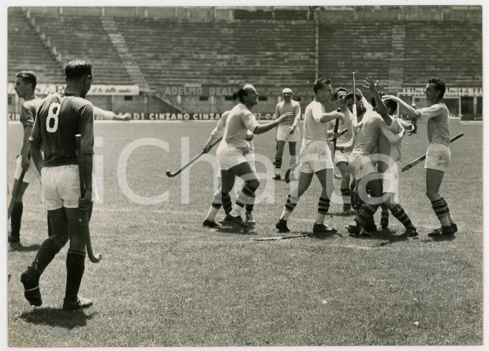 1955 ca BOLOGNA Campionato italiano HOCKEY SU PRATO - Genova vs Cagliari *Foto
