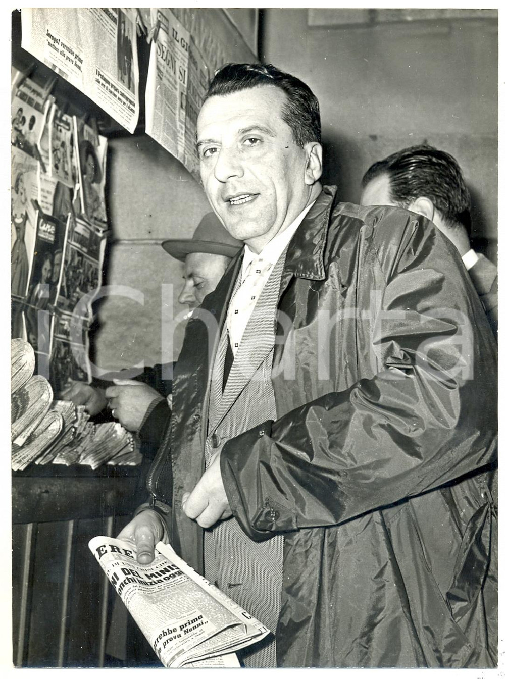 1957 Processo ORO DI DONGO - Ritratto del testimone GIOVANNINI *Foto 13x18 cm