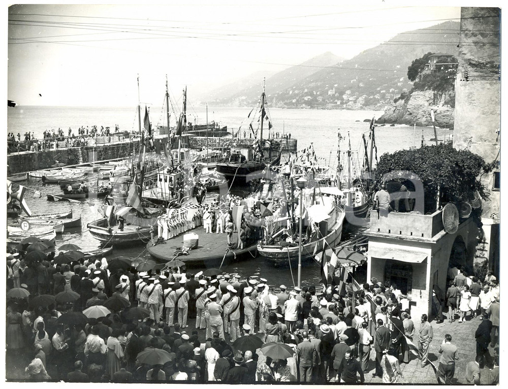 1954 CAMOGLI (GE) Posa CRISTO DEGLI ABISSI - Celebrazione eucaristica (2) *Foto