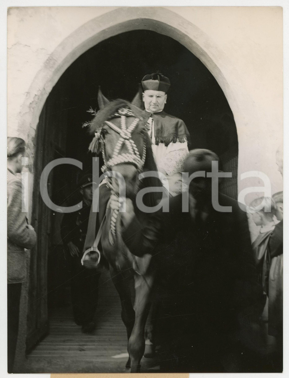 1953 ISENZWANG OBERBAYERN Kirche ST. WILLIBALD Cerimonia propiziatoria a cavallo