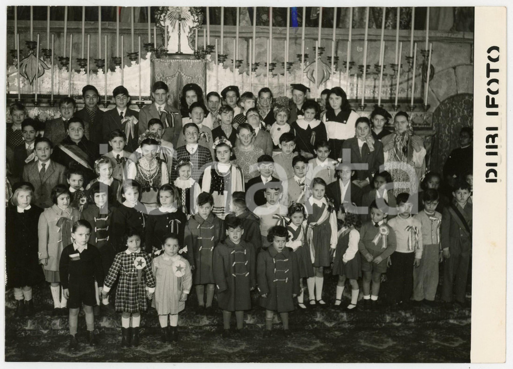 1954 ROMA Basilica di Sant'Andrea della Valle - Bambini al SERMONE DELLE NAZIONI