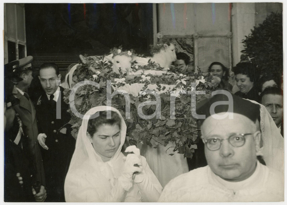1954 ROMA Basilica di Sant'Agnese fuori le mura - Benedizione degli agnelli