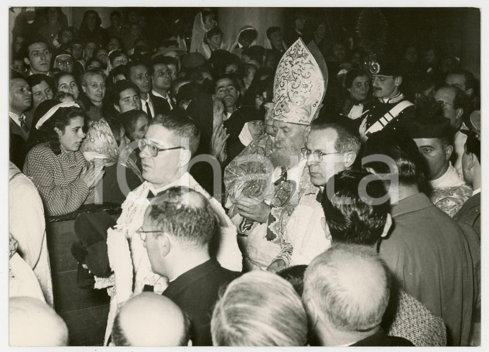 1954 ROMA - Cardinal Eugène TISSERANT celebra chiusura ANNO MARIANO *Foto 18x13