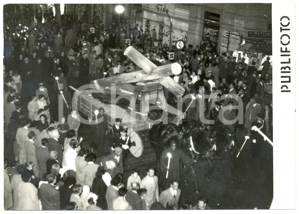 1958 NAPOLI Settimana Santa - Processione del VENERDÌ SANTO (1) *Foto 18x13