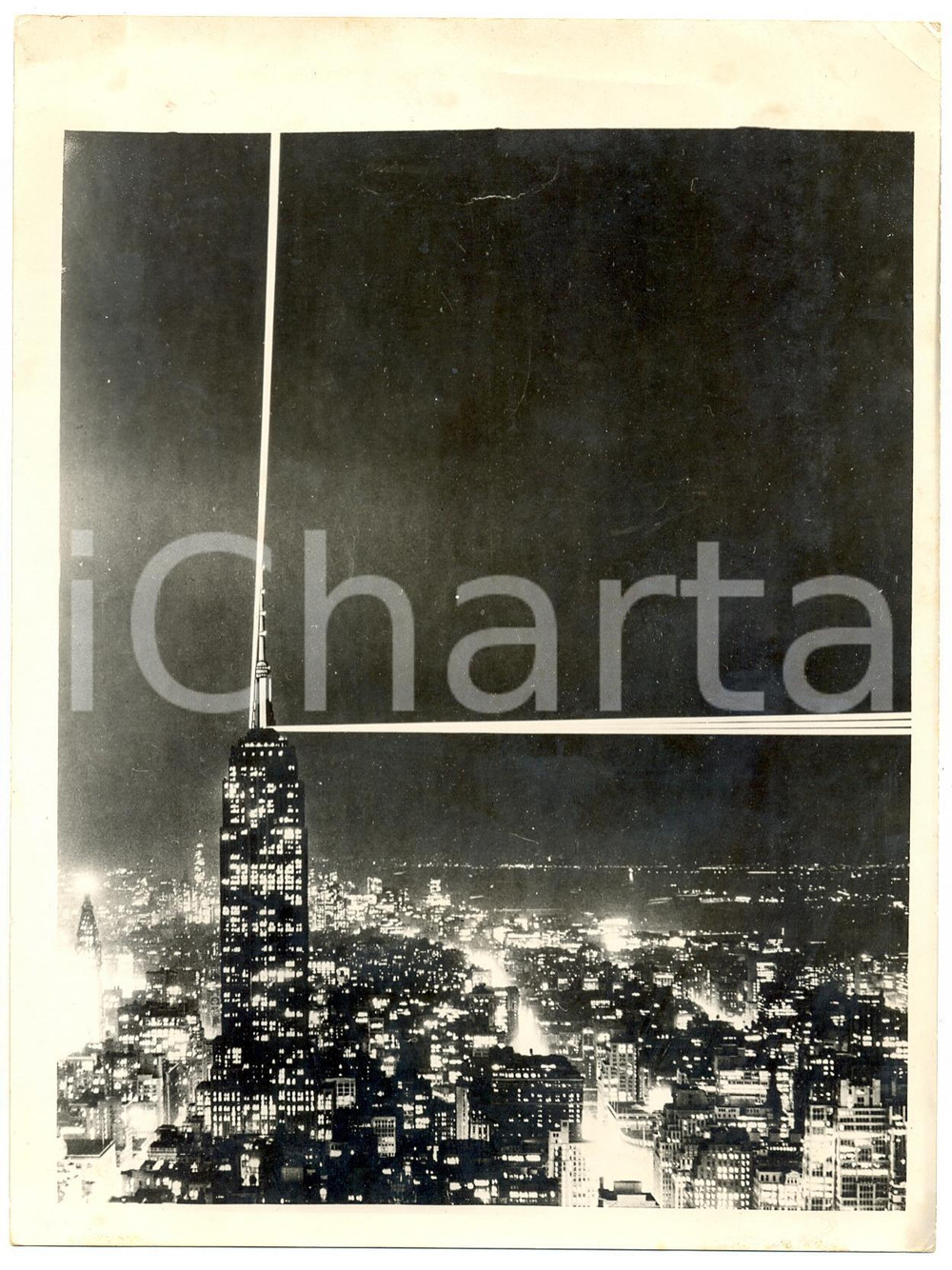 1962 NEW YORK Empire State Building - Installation of EMPIRE STATE LIGHTS *Photo