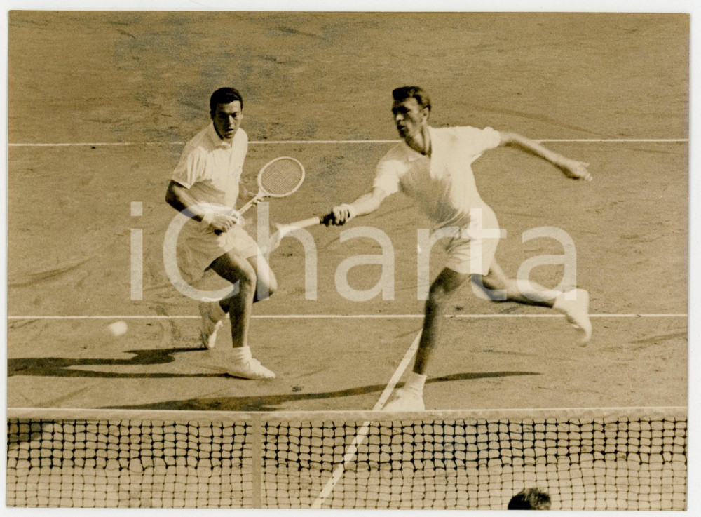 1961 MILANO Nicola PIETRANGELI e Orlando SIROLA vincono finale Coppa Davis *Foto