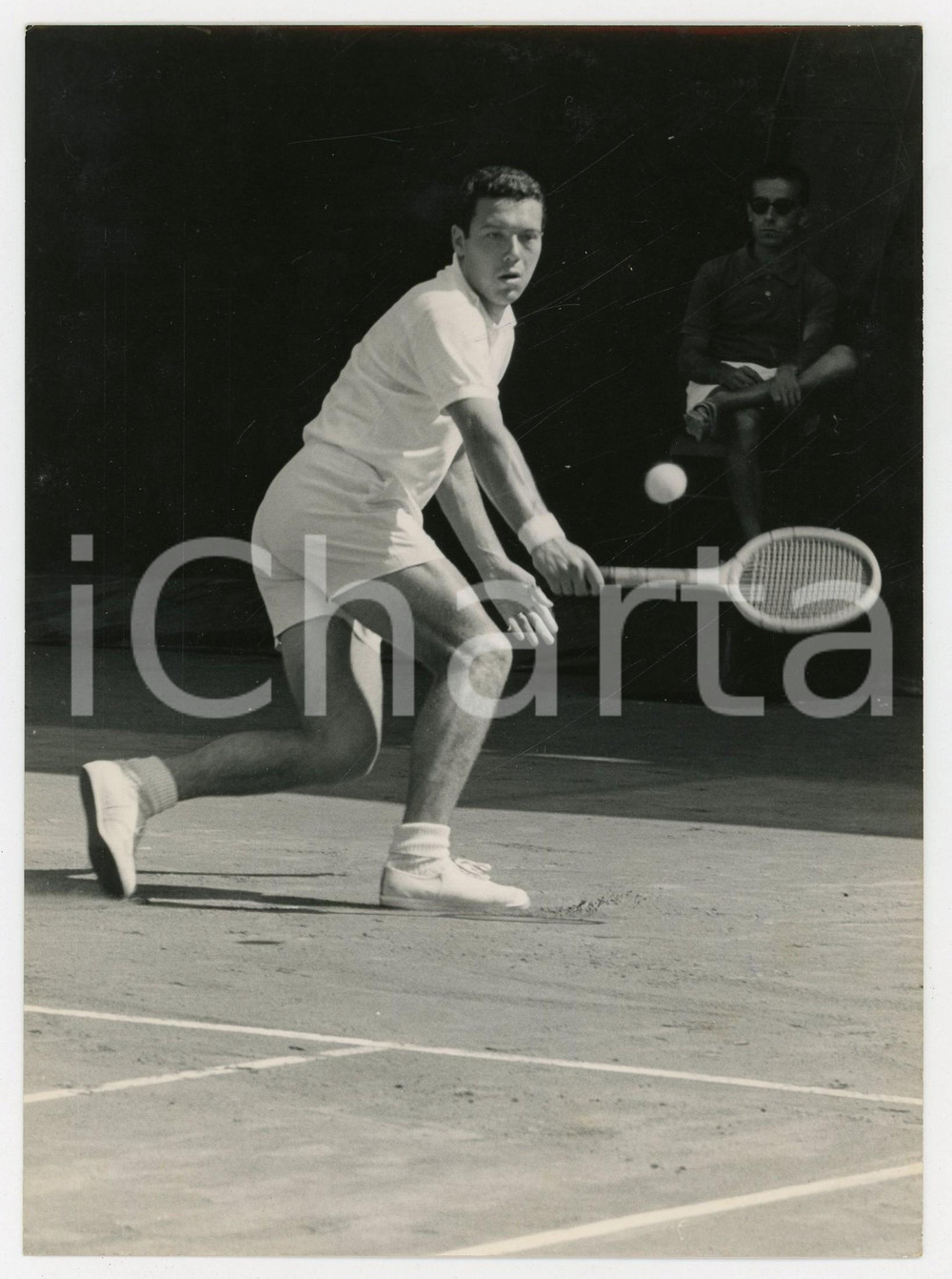 1961 MILANO TENNIS Finale Coppa Davis - Nicola PIETRANGELI vs Ulf SCHMIDT *Foto