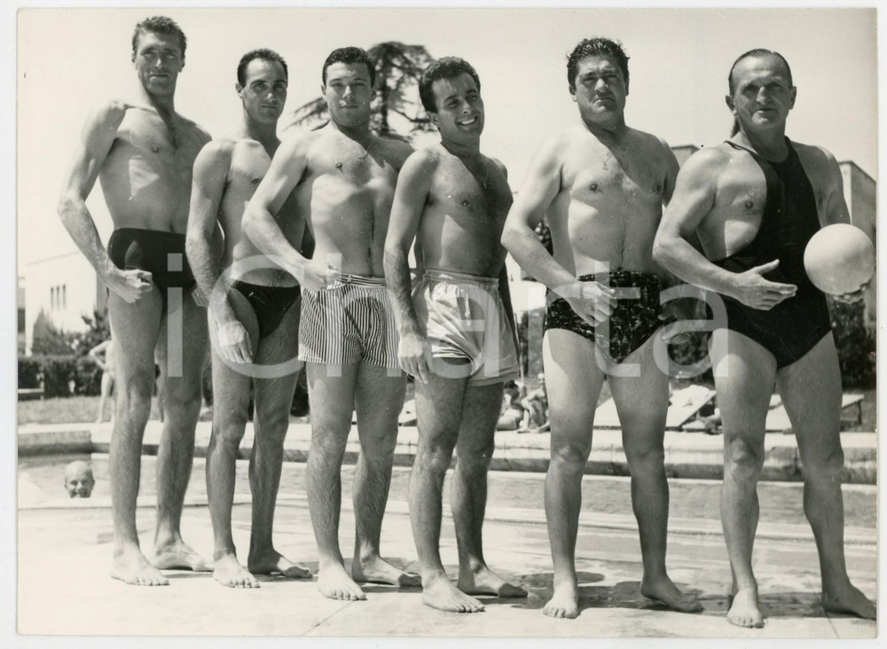 Fotografia d epoca originale 1957 BOLOGNA TENNIS Orlando SIROLA Antonio MAGGI Nicola PIETRANGELI Beppe MERLO 1