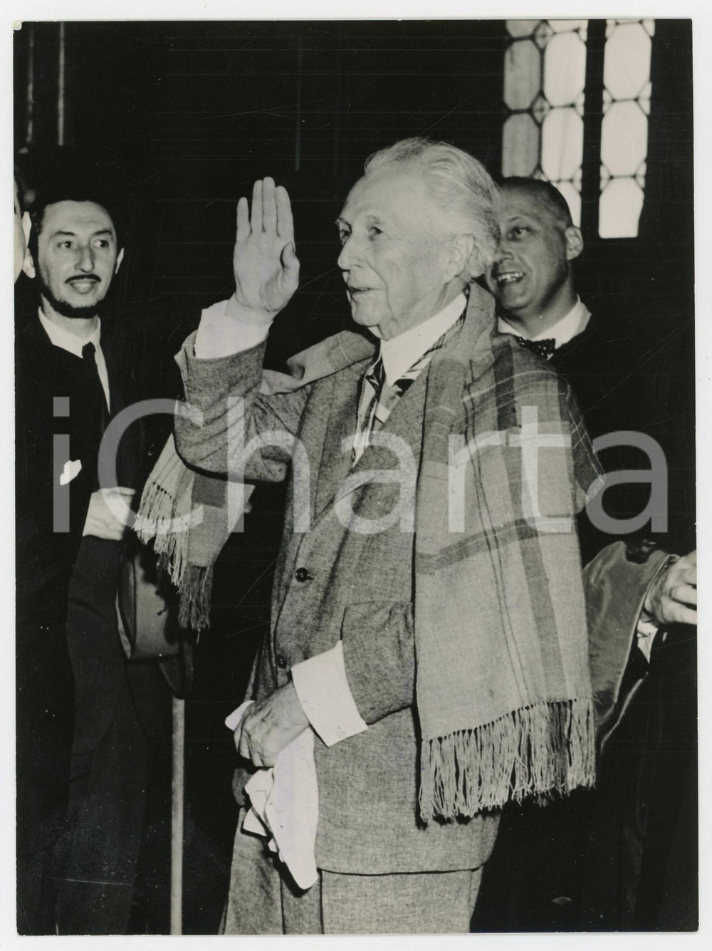 Fotografia d epoca originale 1951 ma ristampa 1959 VENEZIA  Frank LLOYD WRIGHT riceve laurea honoris causa 1
