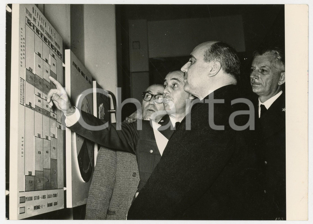 1954 NAPOLI - Onorevole Giacinto BOSCO visita Accademia Aeronautica NISIDA *Foto