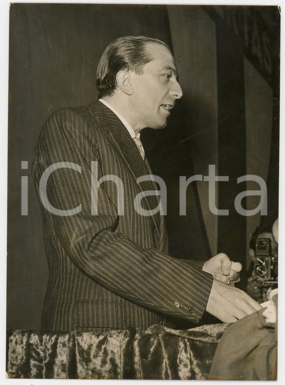 1956 ROMA Teatro Brancaccio - Discorso di Giulio ANDREOTTI - Ritratto *Foto