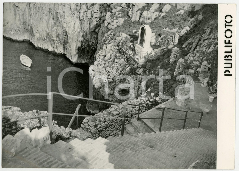 1957 ANACAPRI (NA) - Nuova strada per la GROTTA AZZURRA *Foto panoramica 18x13