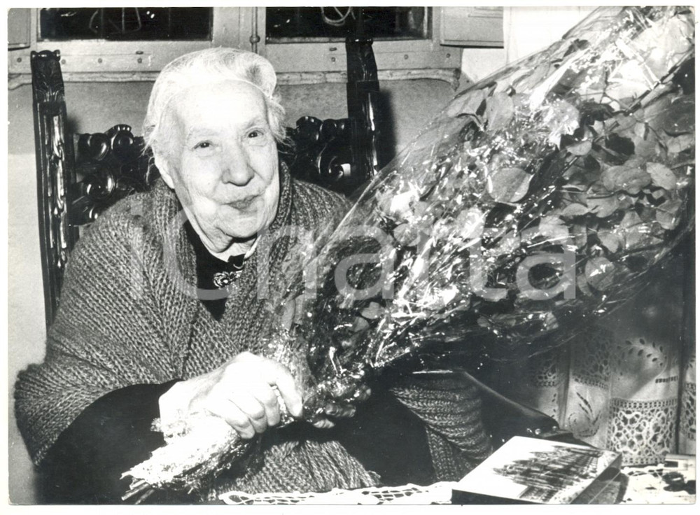 1962 BOLOGNA - Libertà CARDUCCI festeggia novantesimo compleanno *Foto 18x13 cm