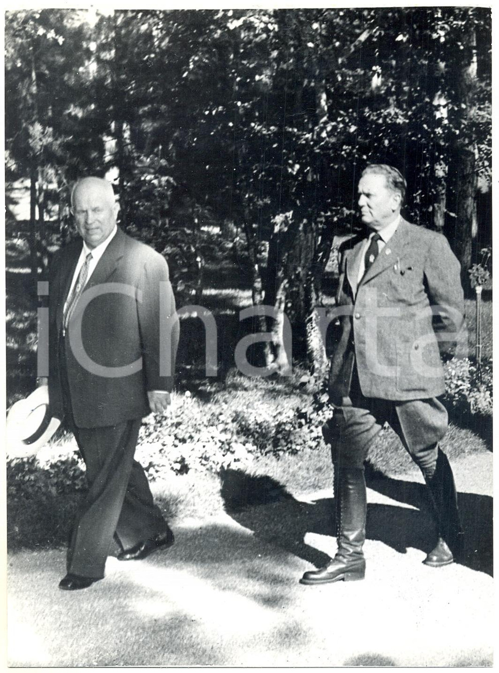 1963 (ma 1960 ca) BELGRADO - Nikita CHRUSCEV con Josip Broz TITO *Foto 13x18