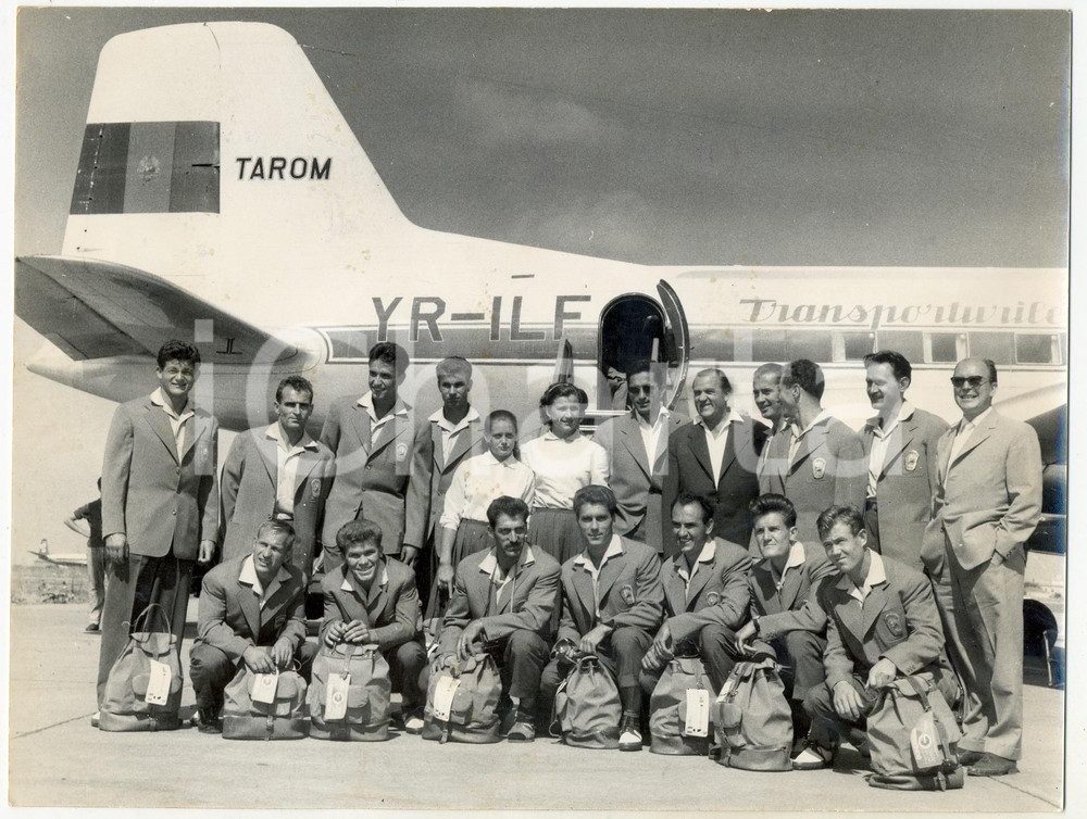 1960 OLIMPIADI DI ROMA Aeroporto CIAMPINO - Arrivo della squadra bulgara *Foto