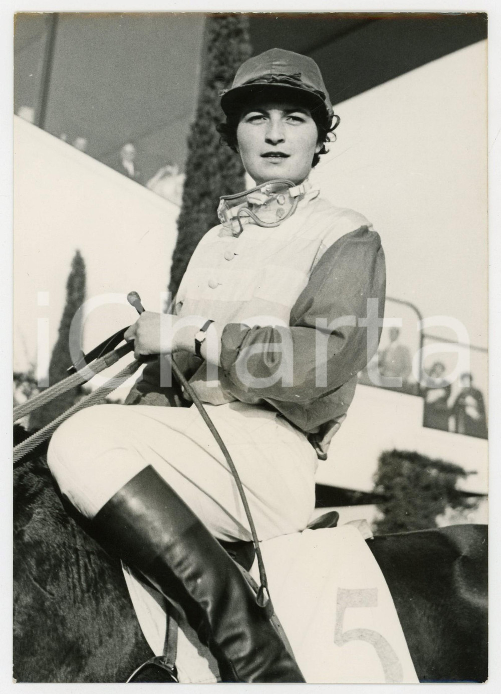 1961 CAGNES-SUR-MER Prix des Amazones - Vincitrice Jeannine LEFEVRE *Foto 13x18