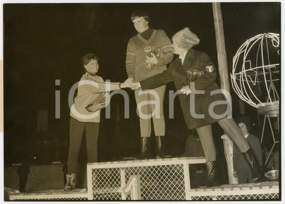1962 CHAMONIX Mondiali SCI ALPINO - Barbara FERRIES Pia RIVA Christl HAAS *Foto