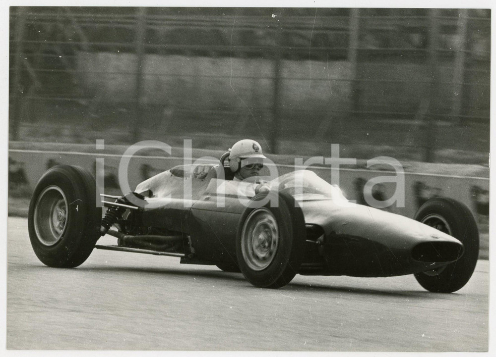 1964 AUTODROMO DI MONZA - Giancarlo BAGHETTI testa nuovo modello ATS *Foto 18x13