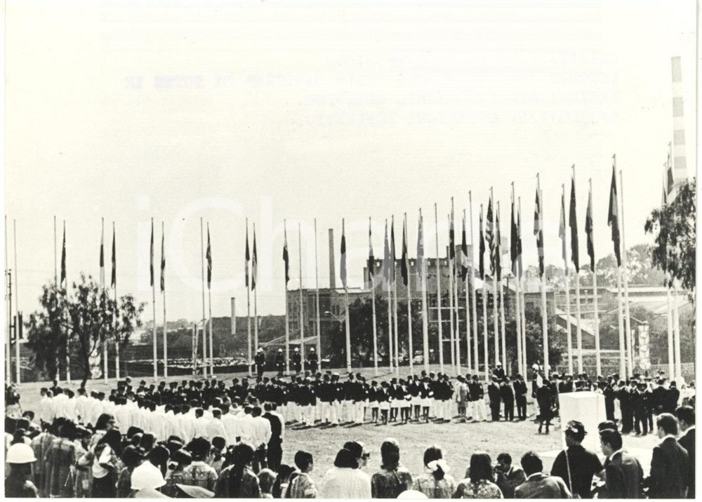 1968 OLIMPIADI CITTÀ DEL MESSICO - Cerimonia al villaggio olimpico *Foto 18x13