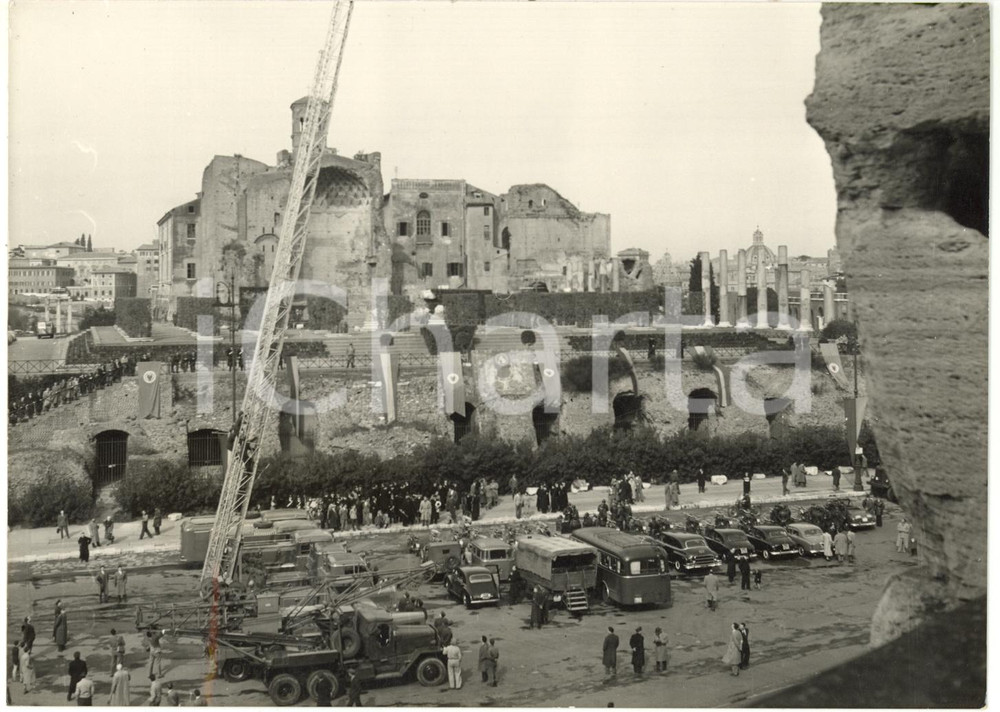 1953 ROMA PIAZZA COLOSSEO Festa Santa Francesca Romana - Benedizione autoveicoli