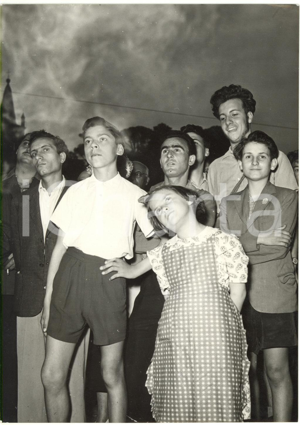 1953 ROMA - Cittadini al comizio di Corrado TEDESCHI - PARTITO NETTISTA ITALIANO