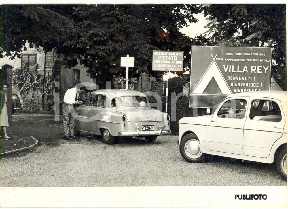 1955 TORINO Camping Villa Rey - Arrivo campeggiatori per raduno internazionale