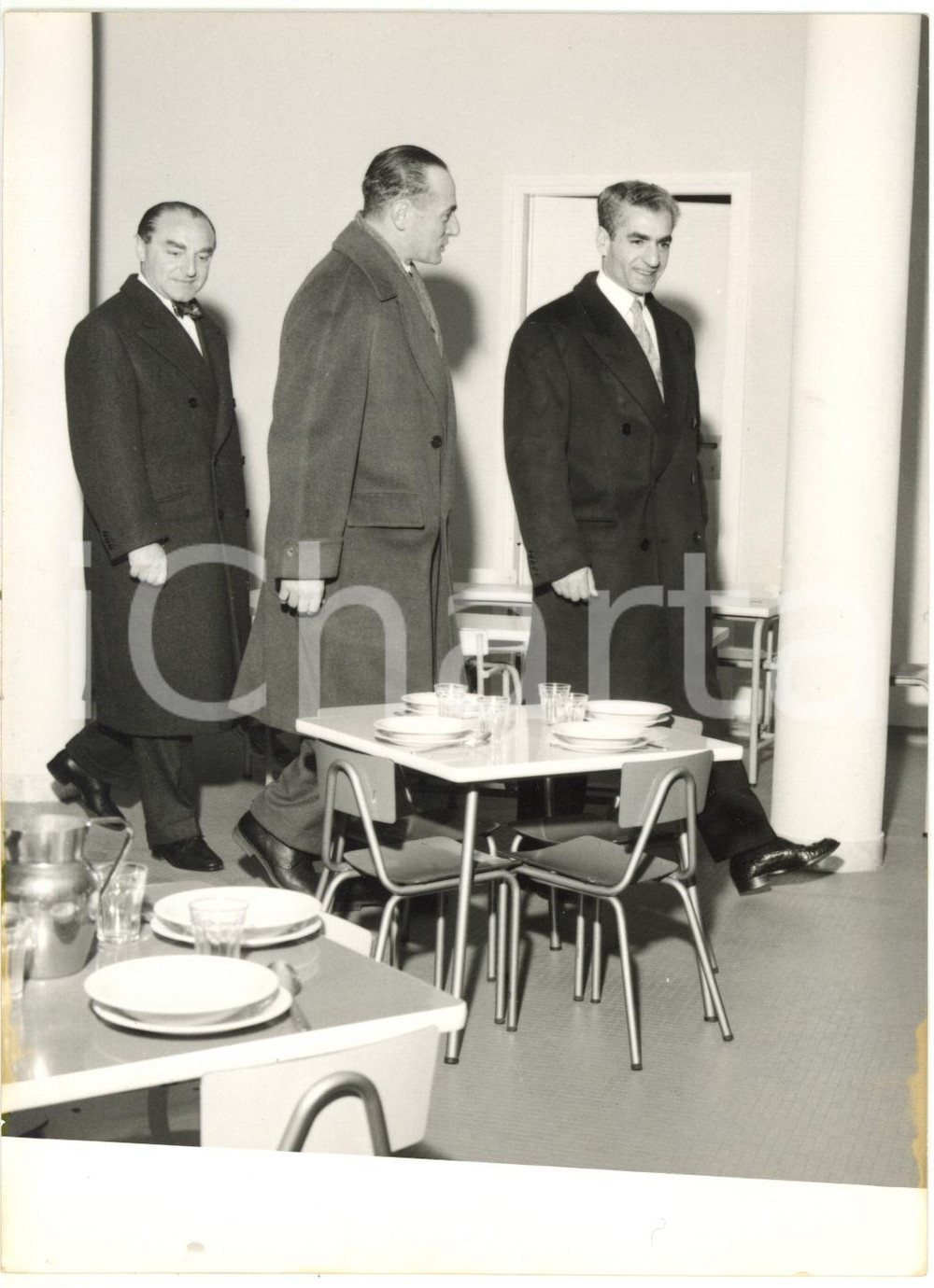 1958 SAN DONATO MILANESE - ENI Enrico MATTEI con Shah Mohammad Reza PAHLAVI (1)