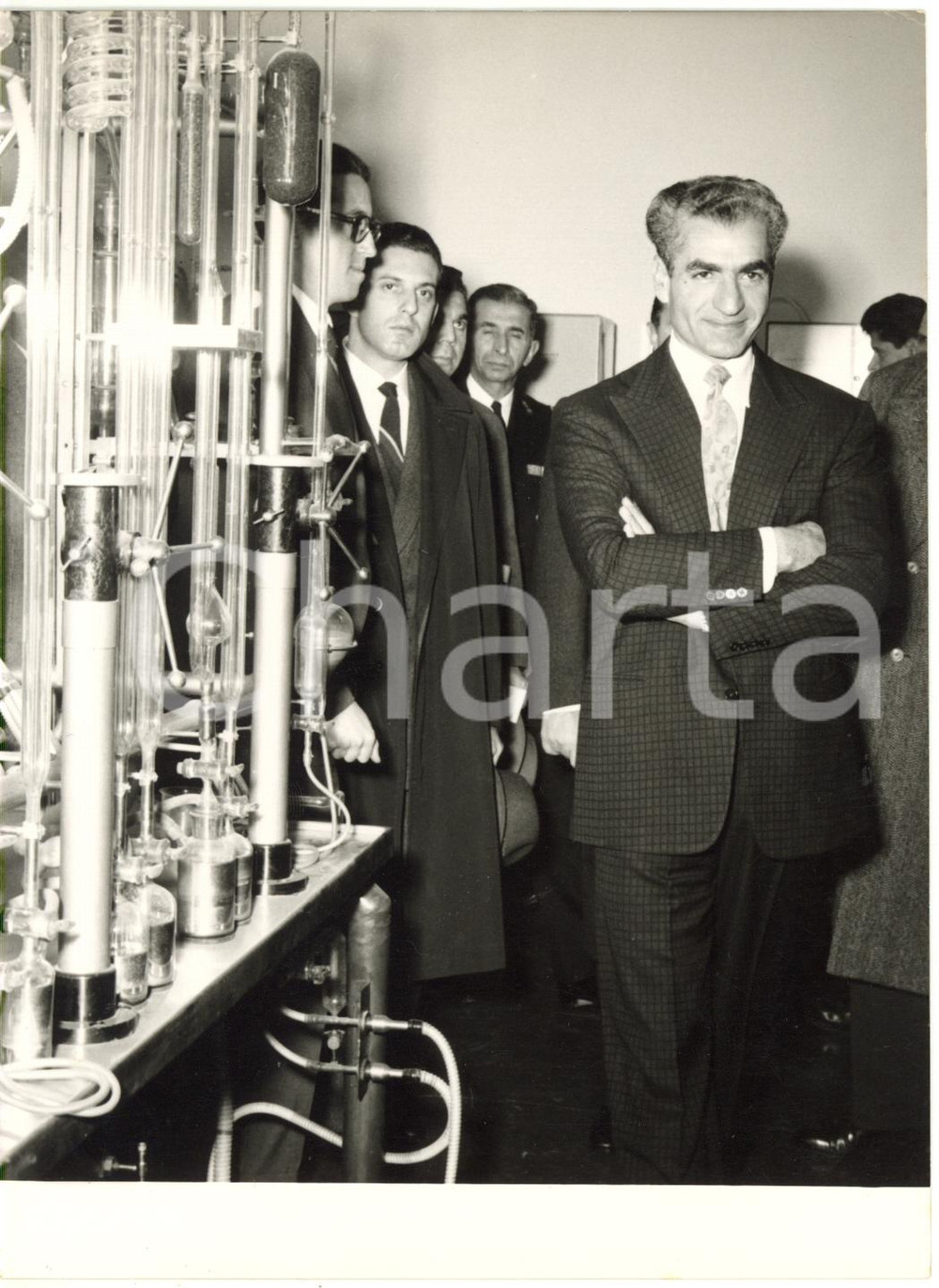 1958 SAN DONATO MILANESE - Shah Mohammad Reza PAHLAVI visita complesso ENI (3)