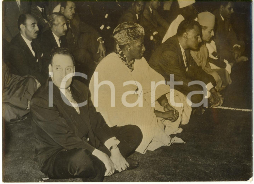 1961 CONFERENZA DI CASABLANCA - Ferhat ABBAS Gamal Abd EL-NASSER Re MUHAMMAD V