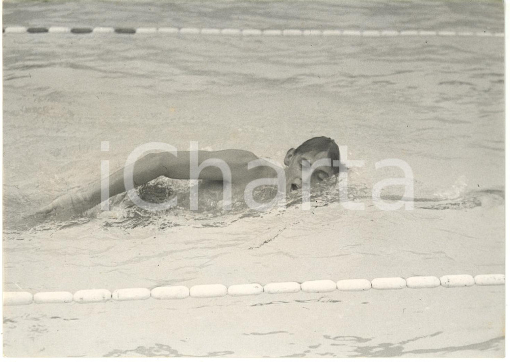 1954 TORINO Campionati Europei NUOTO - György CSORDÁS in gara nei 400 metri