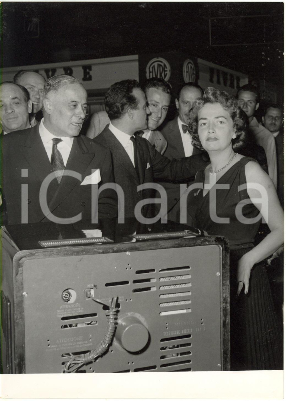 1956 MILANO Mostra radio e televisione - Giovanni BRASCHI e Adele GALLOTTI *Foto