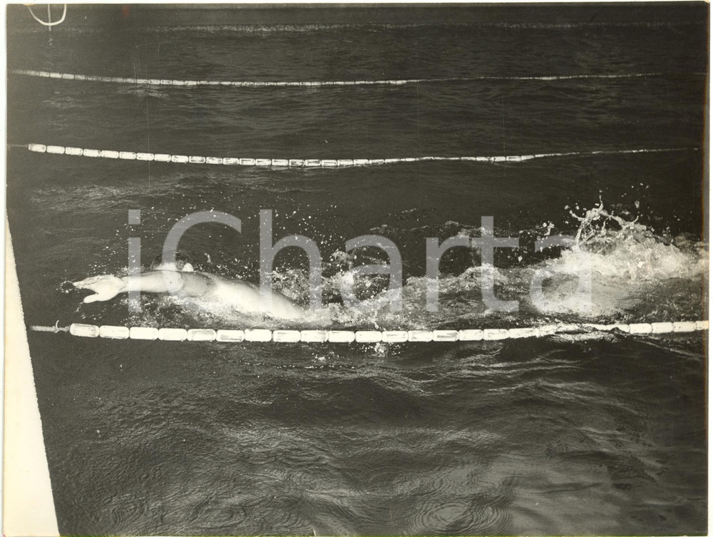 1953 GENOVA NUOTO Italia vs Spagna - Angelo ROMANI nei 400 m stile libero *Foto