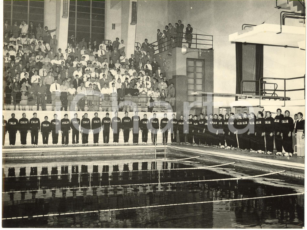 1953 GENOVA NUOTO Italia vs Spagna - Presentazione della squadra italiana *Foto