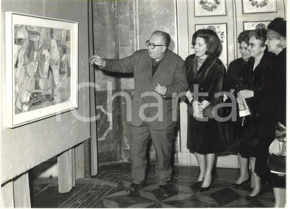 1963 MILANO Circolo della Stampa - Vincenzo D'ANGELO alla sua mostra personale