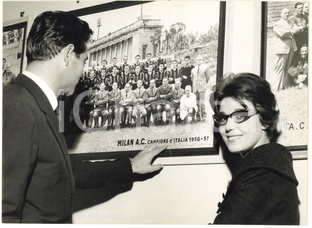 1959 MILANO CALCIO Sede MILAN - Edy CAMPAGNOLI e Lorenzo BUFFON *Foto 18x13 cm