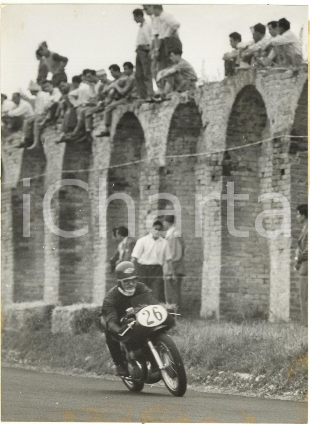 1954 PIACENZA Campionato Italiano MOTOCICLISMO - Alfredo MILANI su GILERA 500