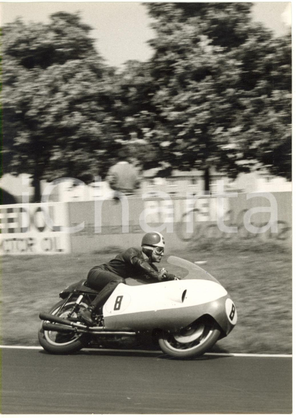 1957 HOCKENHEIMRING MOTOGP Classe 500 - Passaggio di Libero LIBERATI su GILERA