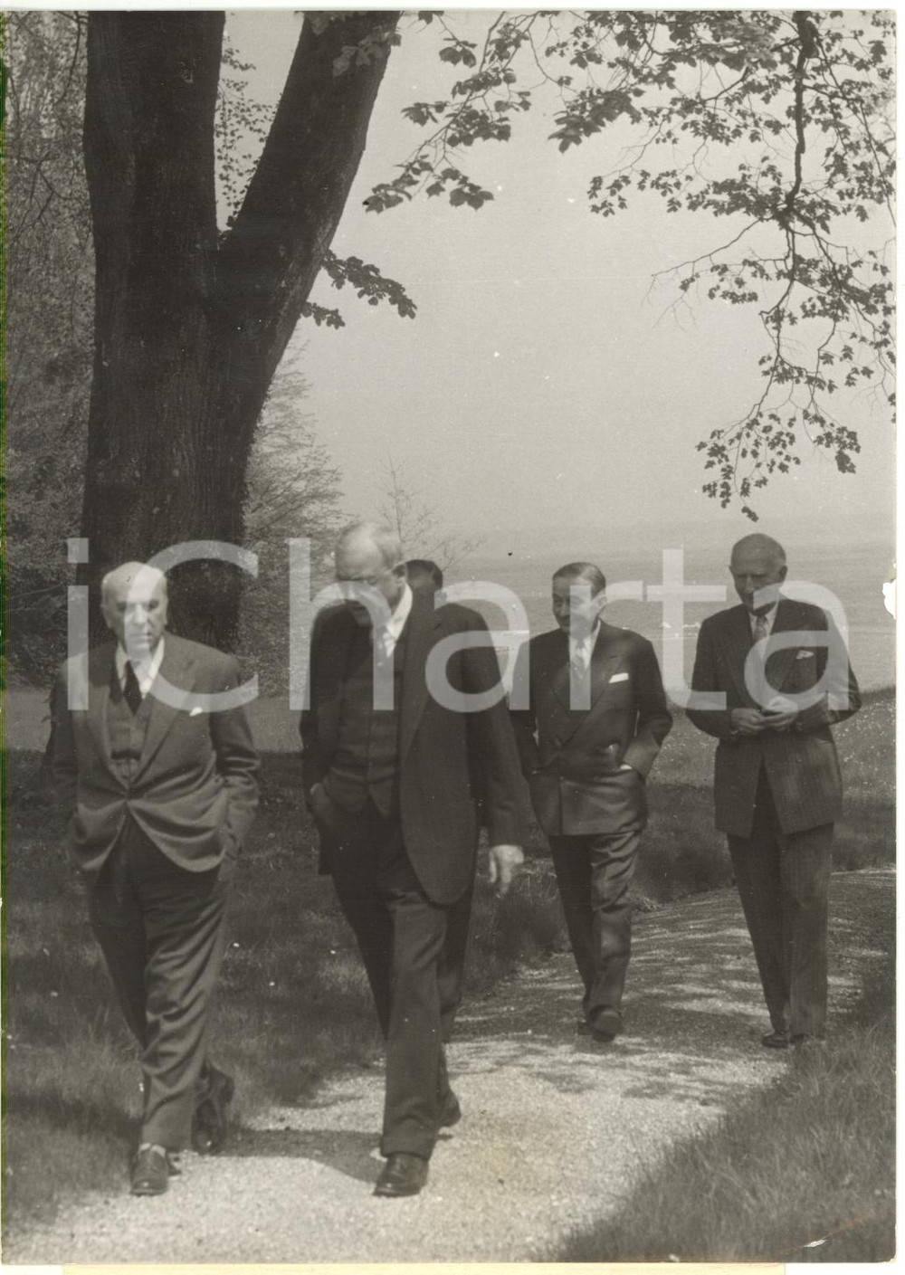 1954 VERSOIX (SUISSE) - John DULLES Jean CHAUVEL Georges BIDAULT Rufus ISAACS