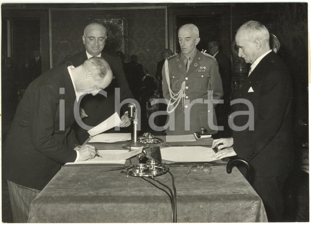 1954 ROMA Governo FANFANI I - Giuseppe MEDICI presta giuramento a Luigi EINAUDI