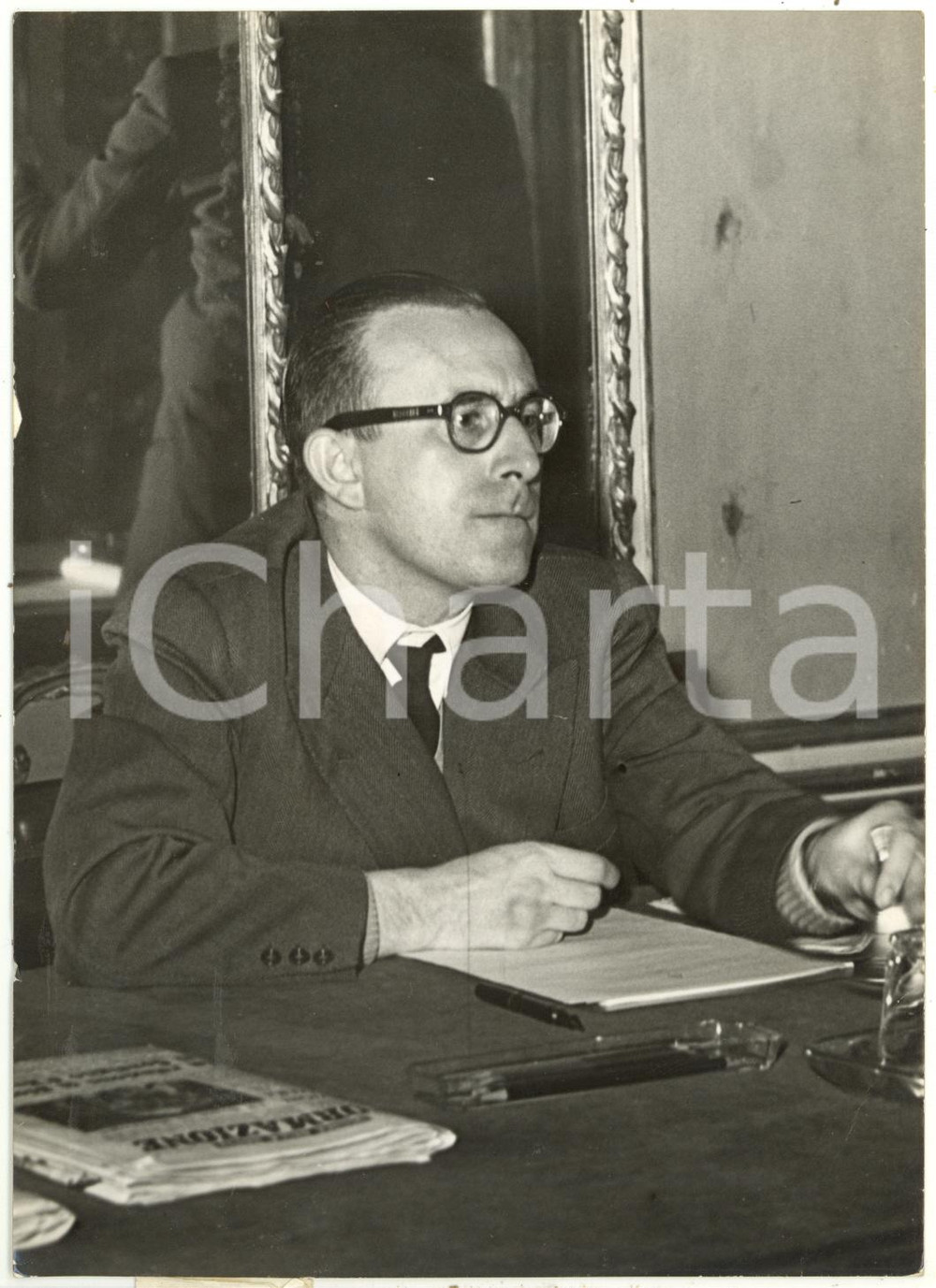 1954 ROMA POLITICA - DC Mariano RUMOR - Ritratto *Fotografia 13x18 