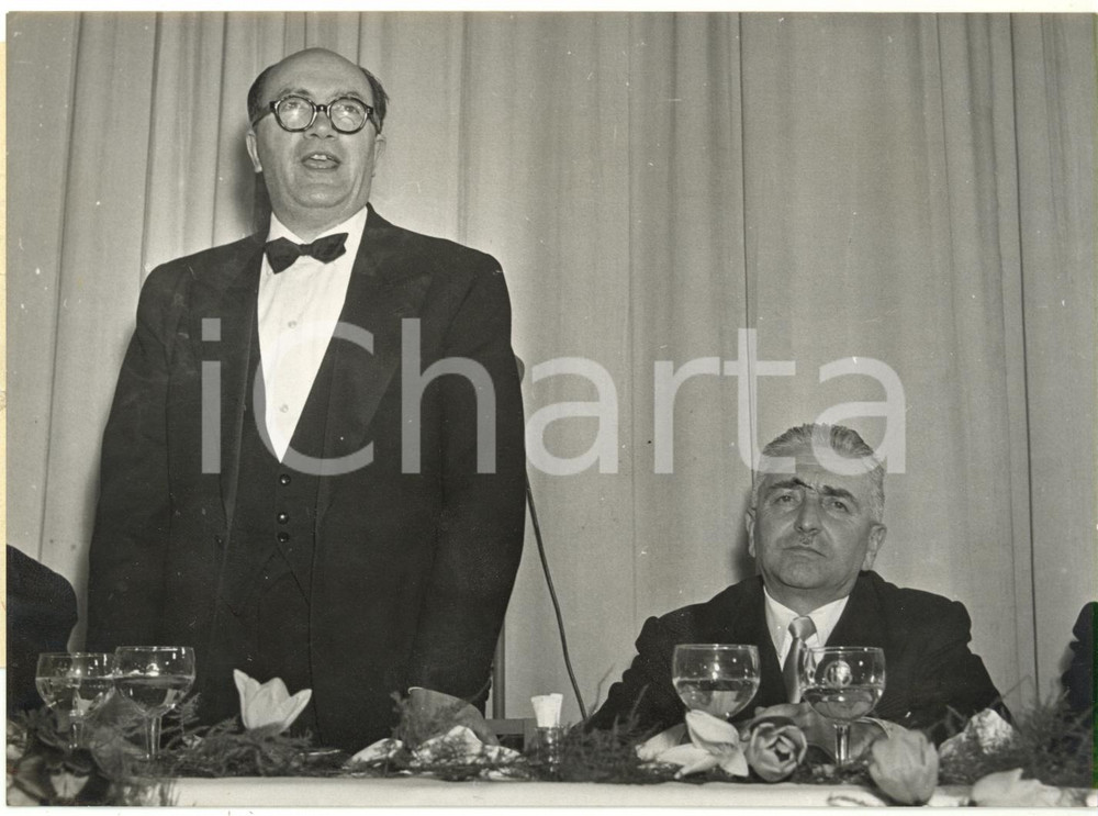 1955 SAINT VINCENT Congresso Teatro Italiano - Discorso ministro Giovanni PONTI