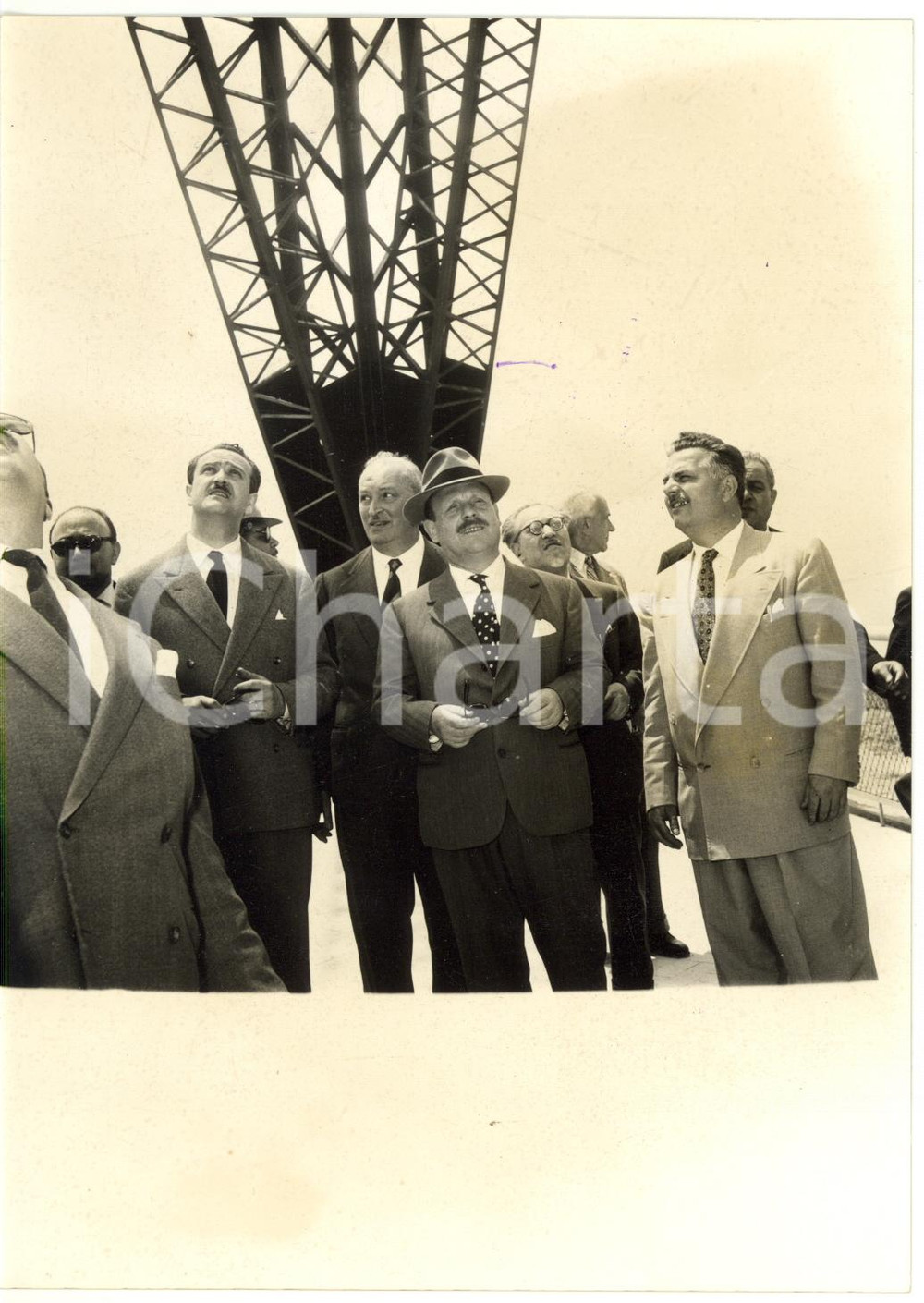 1956 MESSINA Inaugurazione elettrodotto - Giuseppe ALESSI visita gli impianti