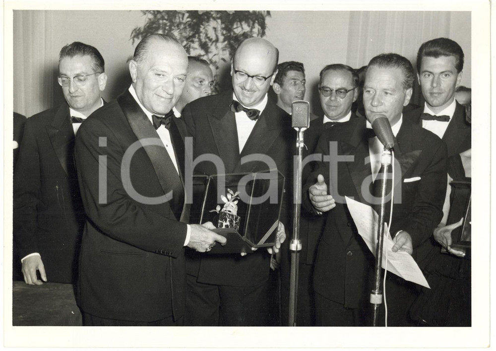 1959 SAINT VINCENT - Renzo RICCI riceve maschera d'oro per il teatro *Foto 18x13