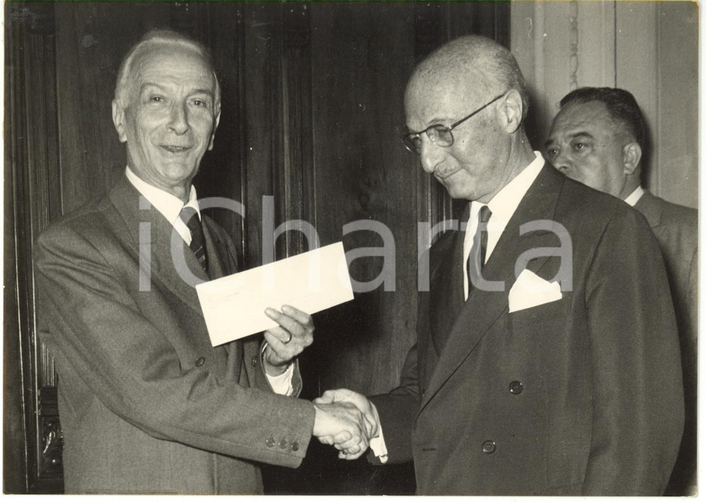 1959 ROMA VIMINALE - Ambasciatore James David ZELLERBAHC incontra Antonio SEGNI