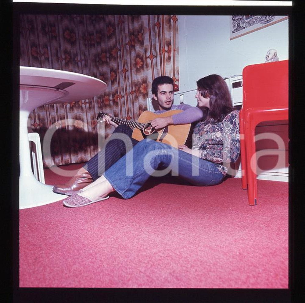 6X6cm NEGATIVO ORIGINALE * 1970 ca ITALIA MUSICA DONATELLO Giuliano ILLIANI 17