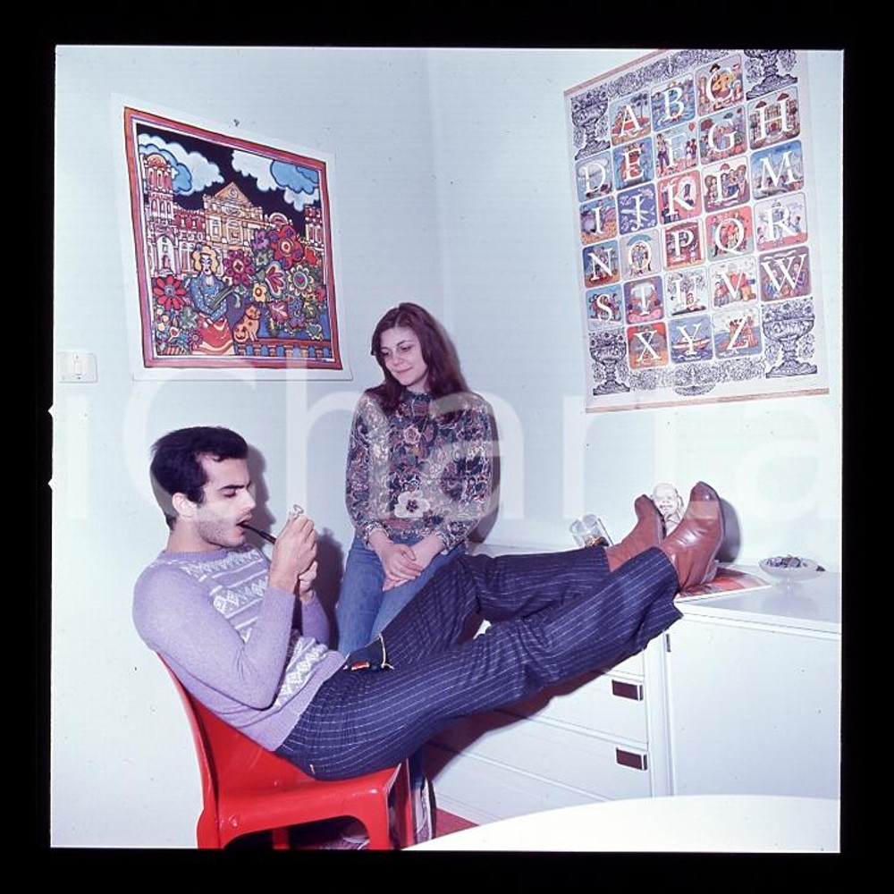 6X6cm NEGATIVO ORIGINALE * 1970 ca ITALIA MUSICA DONATELLO Giuliano ILLIANI 24