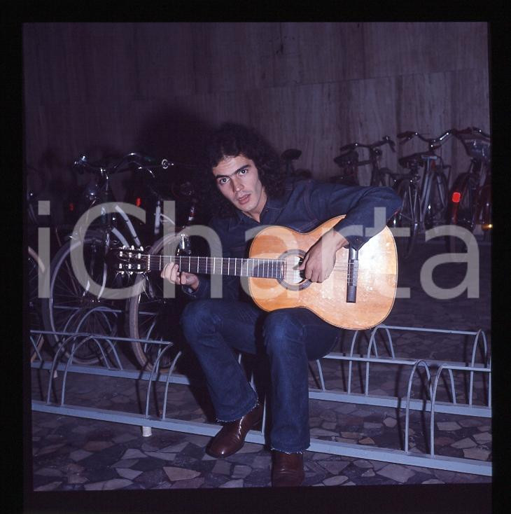 6X6cm NEGATIVO ORIGINALE * 1970 ca ITALIA MUSICA DONATELLO Giuliano ILLIANI 34